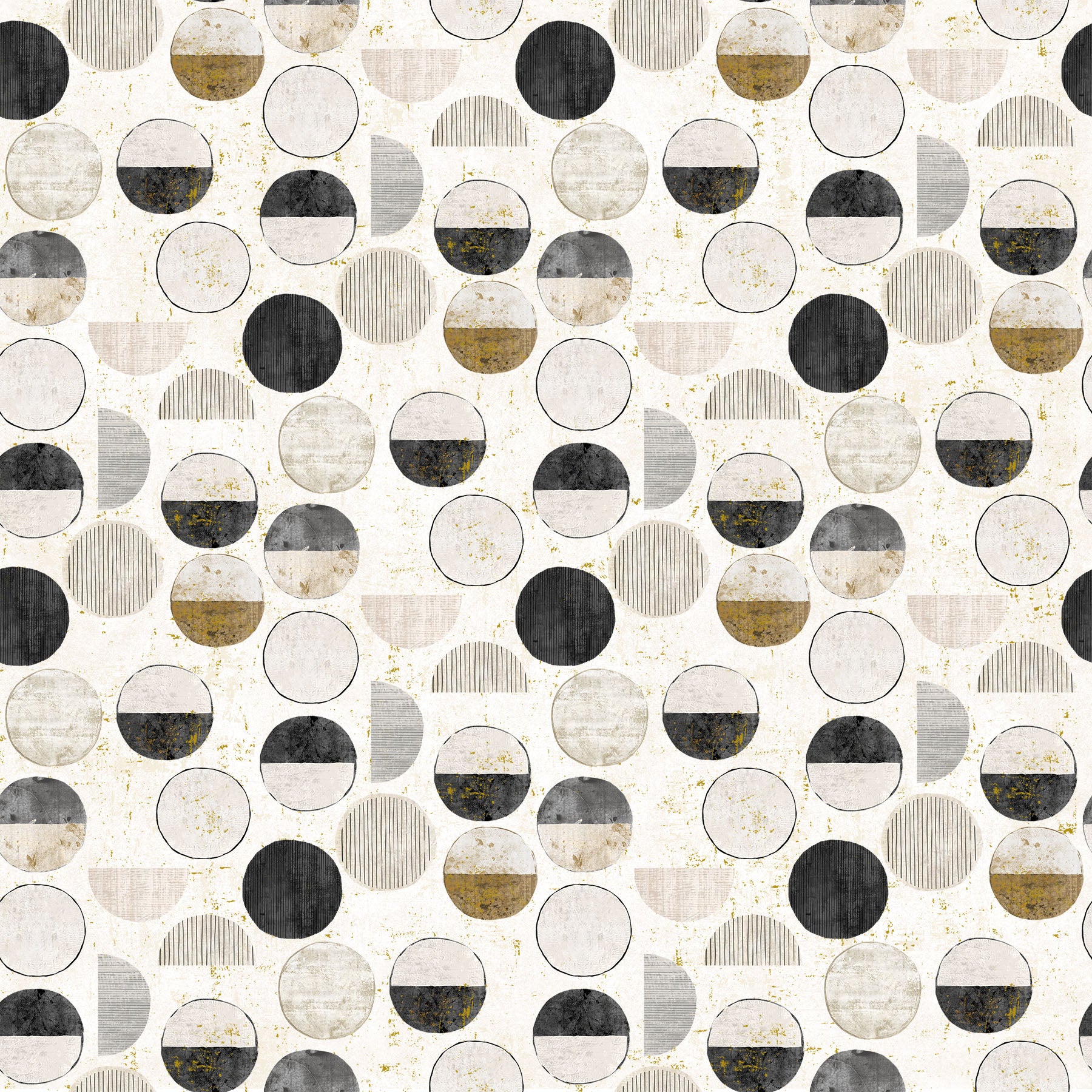 Gatsby by Deborah Edwards for Figo Fabrics, Circles, Light Taupe