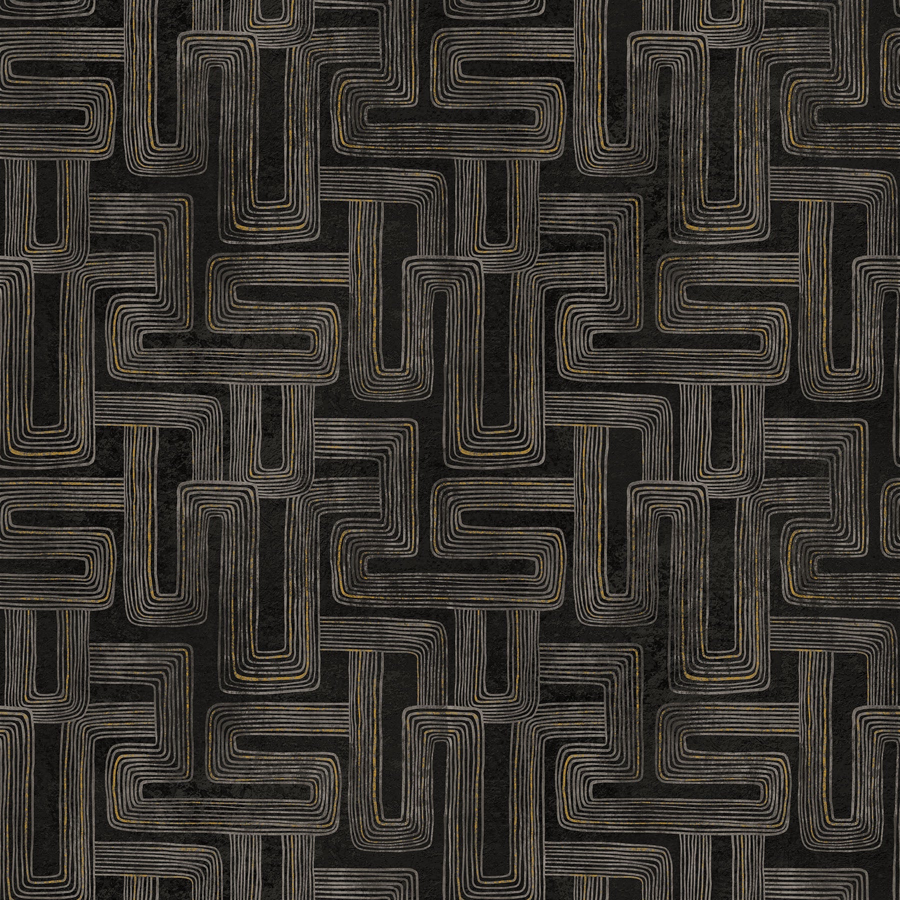 Gatsby by Deborah Edwards for Figo Fabrics, Rectangles, Black Taupe