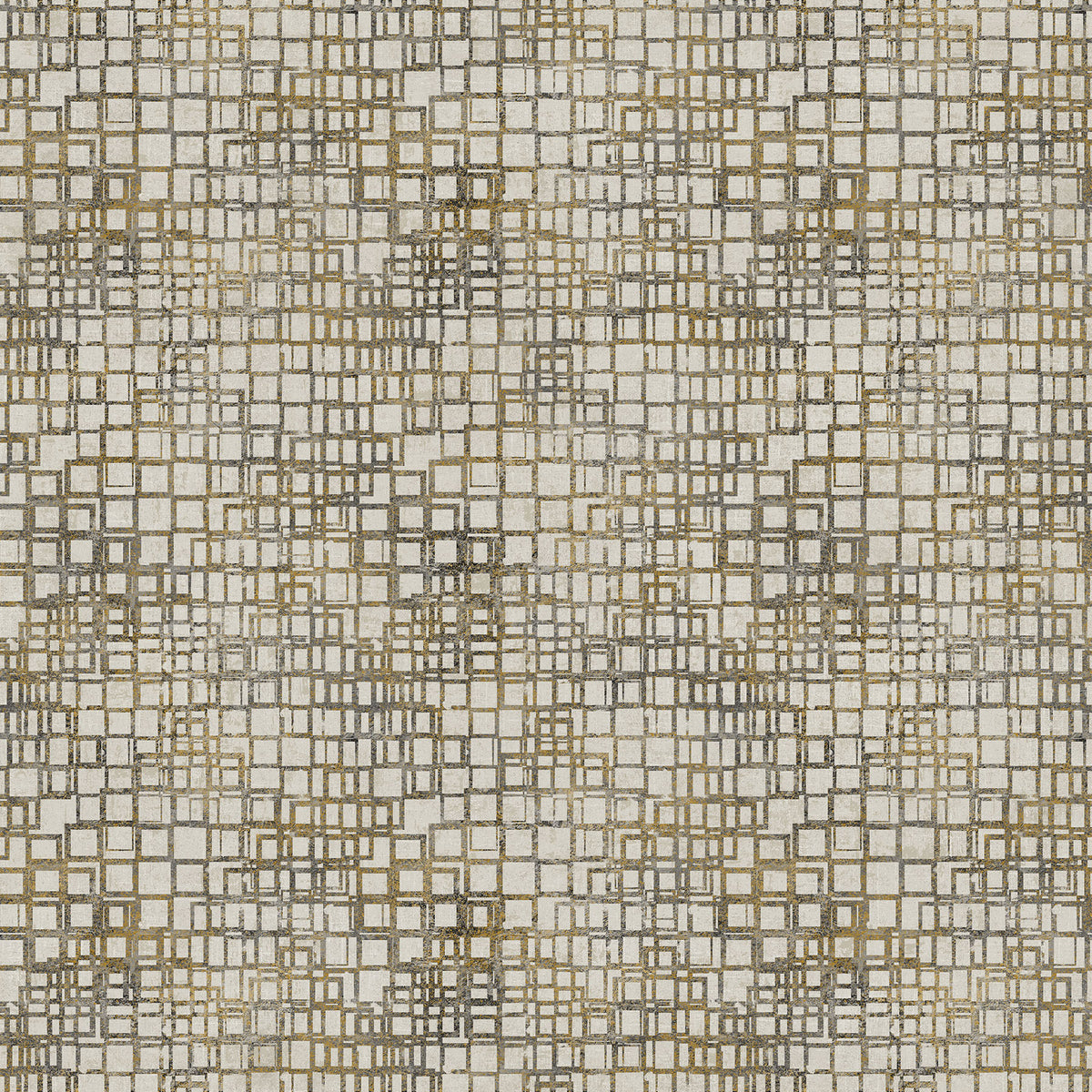 Gatsby by Deborah Edwards for Figo Fabrics, Squares, Cream Black