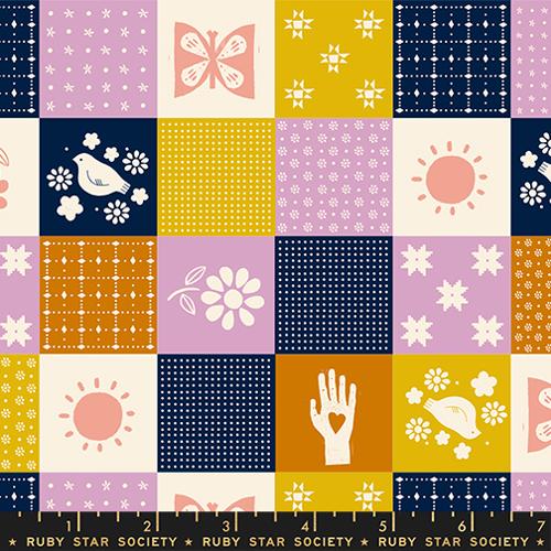 Sugar Maple by Alexia Marcelle Abegg, Songbird Patchwork, Navy (RS4089 12)