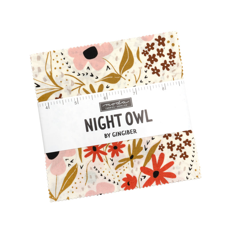 Night Owl by Gingiber for Moda, Charm Pack 5" Squares