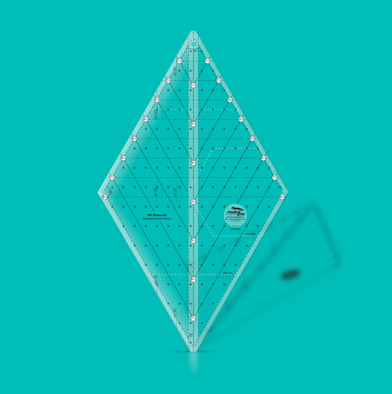 Creative Grids 60 degree Diamond Ruler