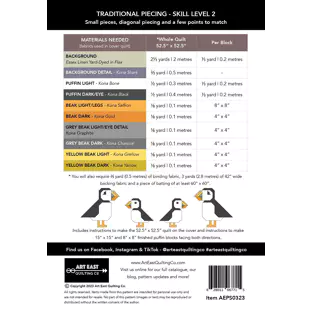 Art East Puffin Star Quilt Pattern