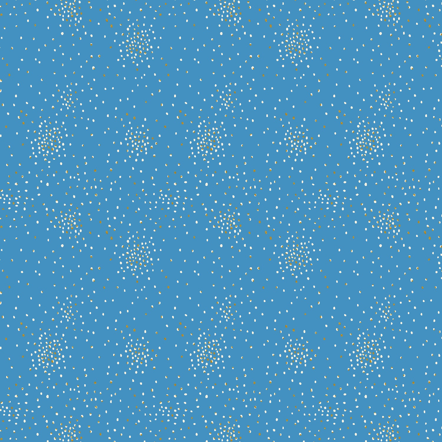 Cotton + Steel Basics - Clusters, Sky Metallic