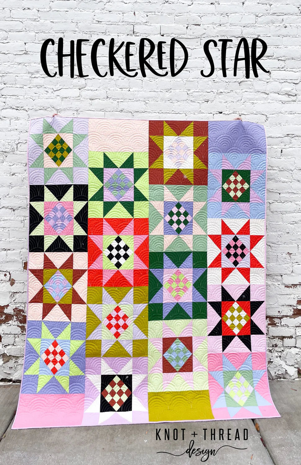 Checkered Star Quilt Pattern