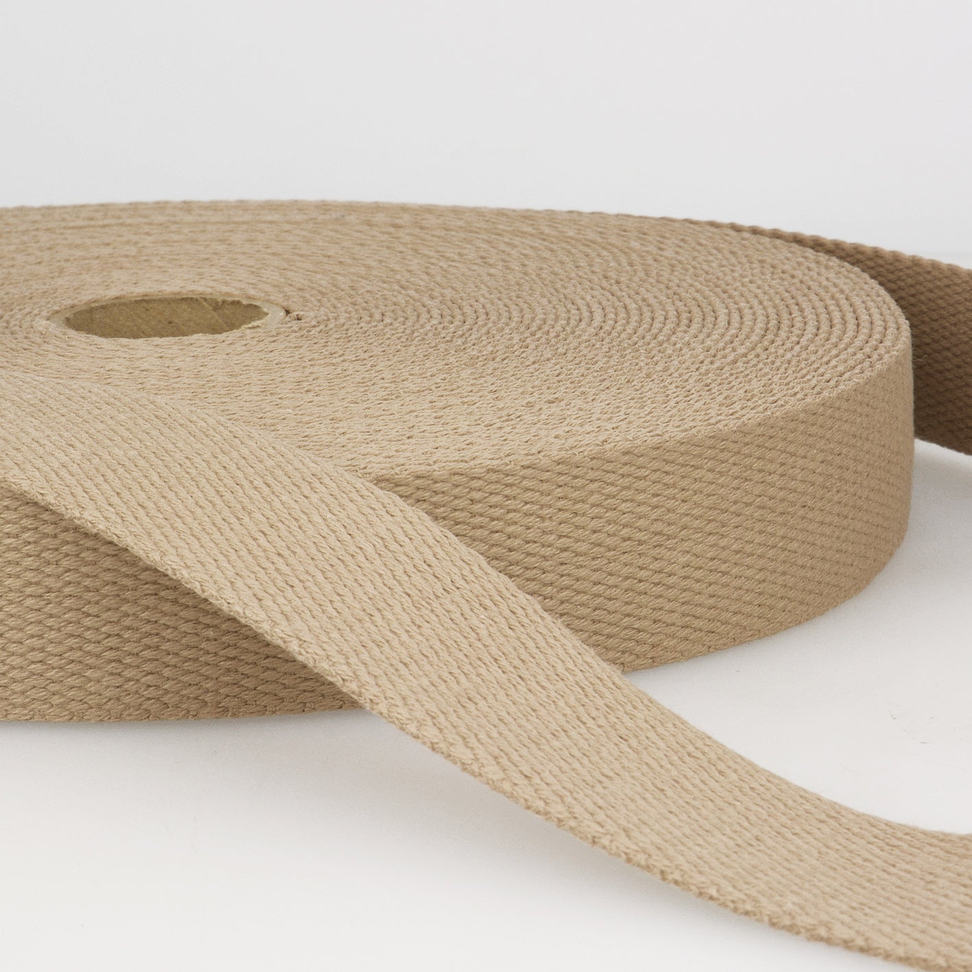 Cotton Webbing 25mm Beige *priced per metre ($1.00 per 1/4 metre)