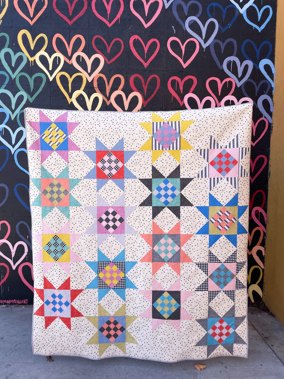 Checkered Star Quilt Pattern