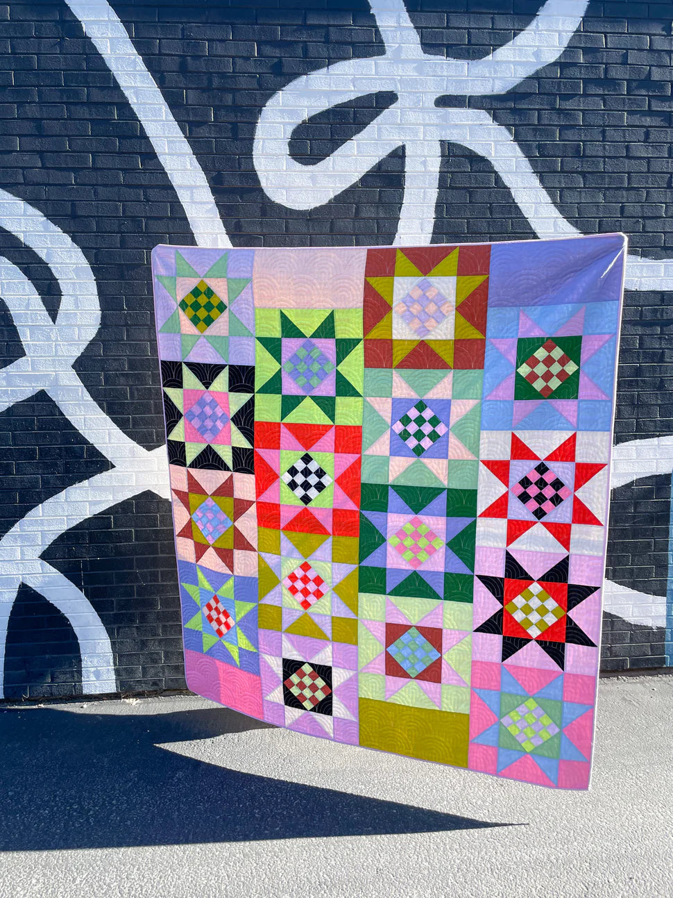 Checkered Star Quilt Pattern
