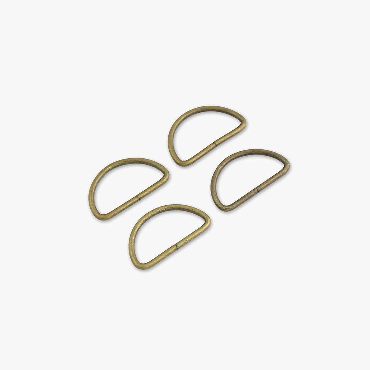 Sallie Tomato D-Rings, 1.5" - Antique, 4 pc.
