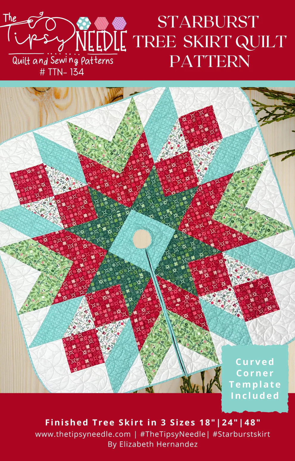Starburst Tree Skirt Quilt Pattern