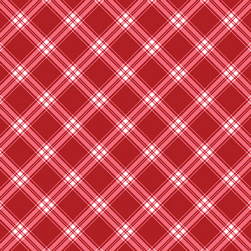 Green Acres by Kanvas Studio for Benartex Farm Plaid Red