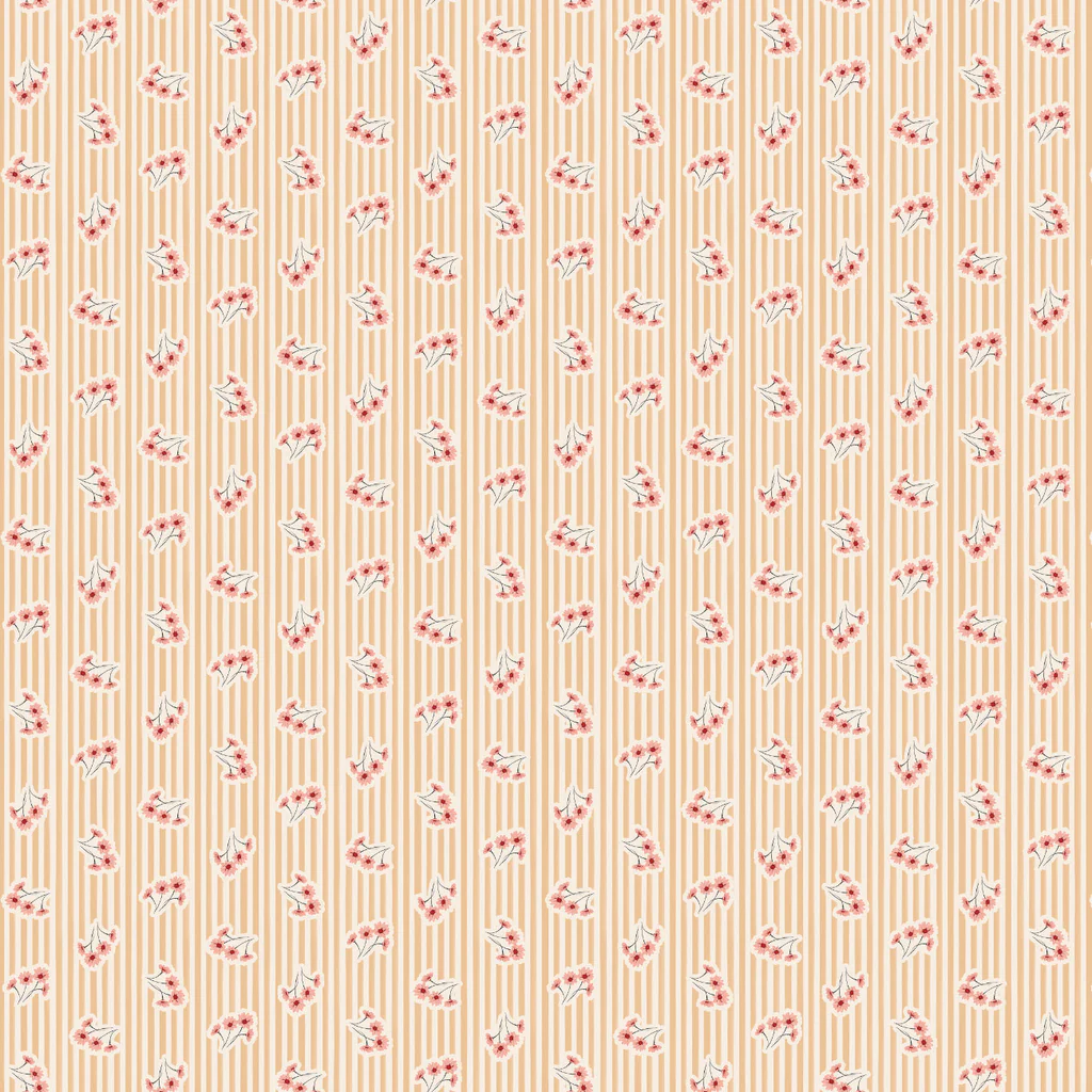 Blooms and Bows by Gabrielle Neil, Stems and Stripes, Beige