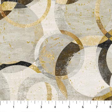 Gatsby by Deborah Edwards for Figo Fabrics, Rings, Light Taupe