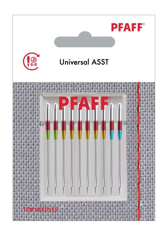 PFAFF Universal Assorted Needles - 10 pk (size 70 x 2, 80 x 6, 90 x 2)