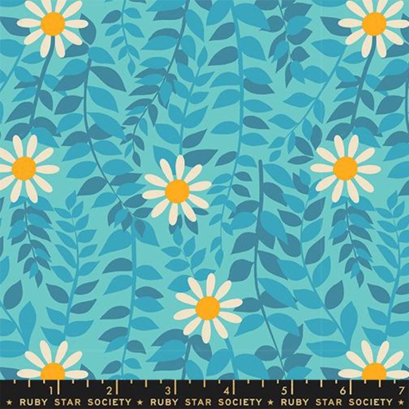 Flowerland by Melody Miller, Turquoise Daisies