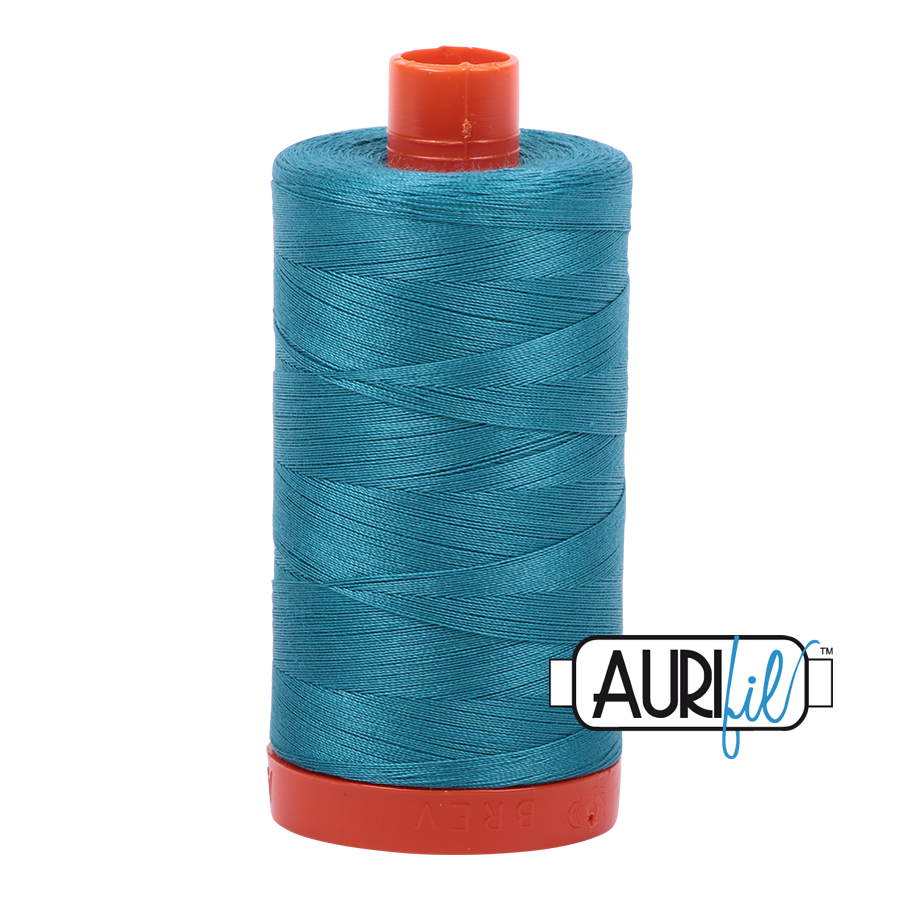 Aurifil 50 wt, 1422 yards, Dark Turquoise - 4182