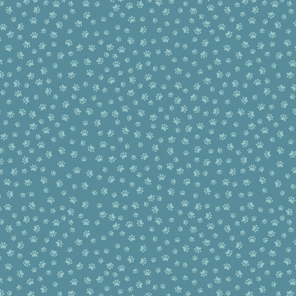 Cattitude by Jennifer Wambach for Camelot Fabrics, Paw Prints, Denim