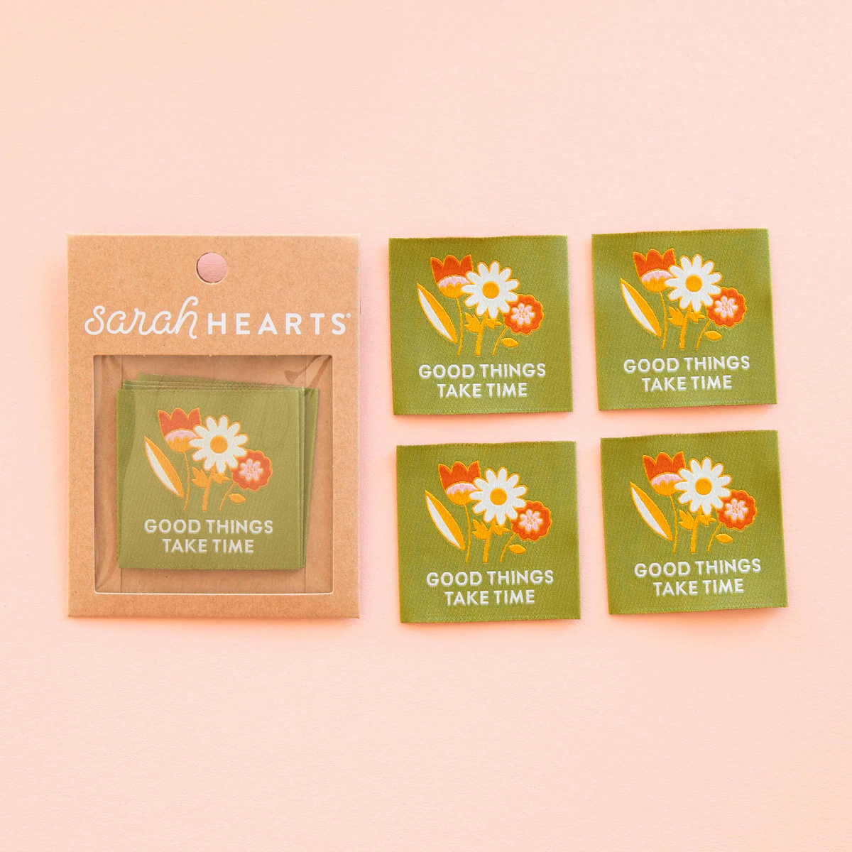 Sarah Hearts Labels, Good Things Take Time