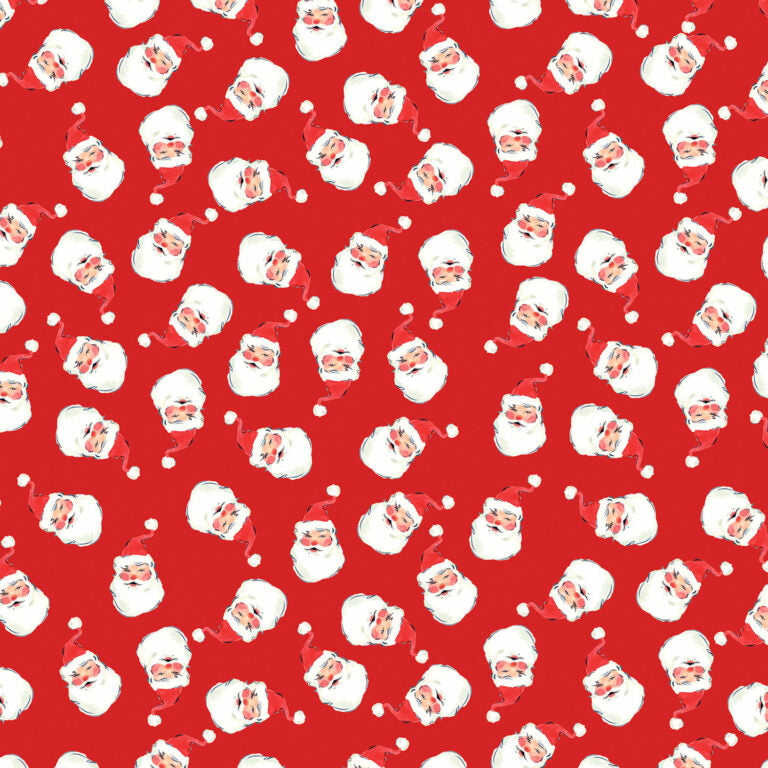 Merry Happy Christmas by Bluebellgray, Jolly Santa, Festive Red