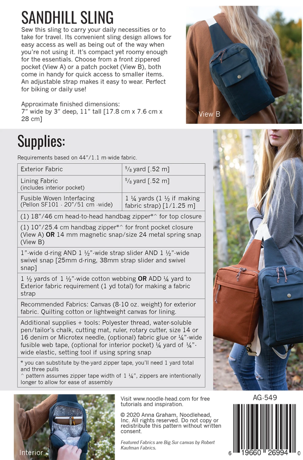 Sandhill Sling Bag Class - Wednesday, Jan 21 - 10:00am to 4:30pm