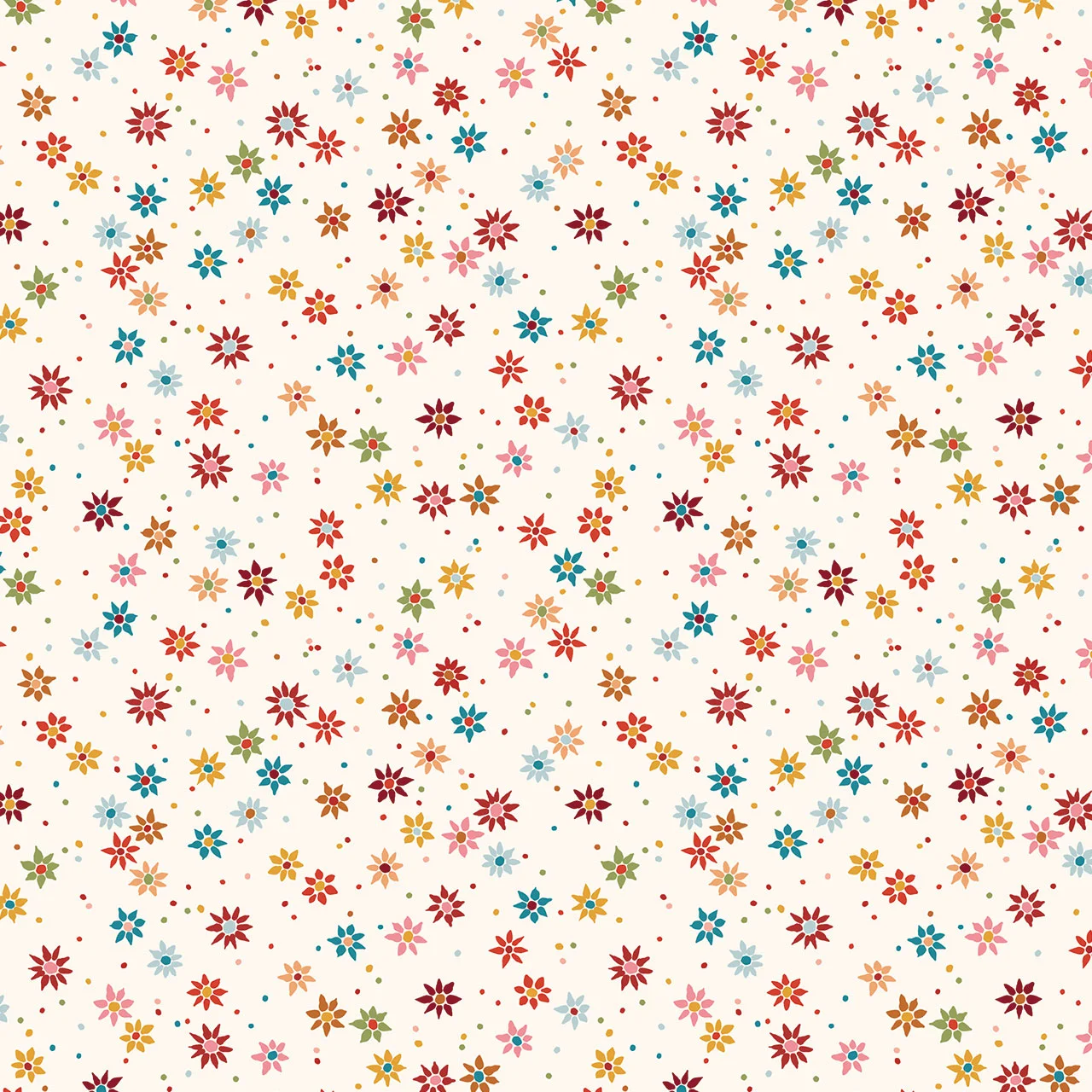 Harvest Heritage by Thread & Ink, Ditzy Star, Ecru