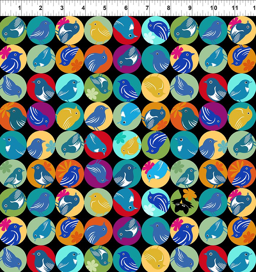 Flock Together by Jason Yenter, Circle Birds, Multi