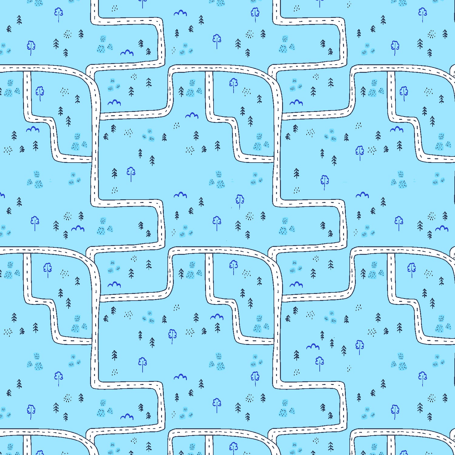 Let's Dig by Coit Creative, We'll Build Roads, Blue