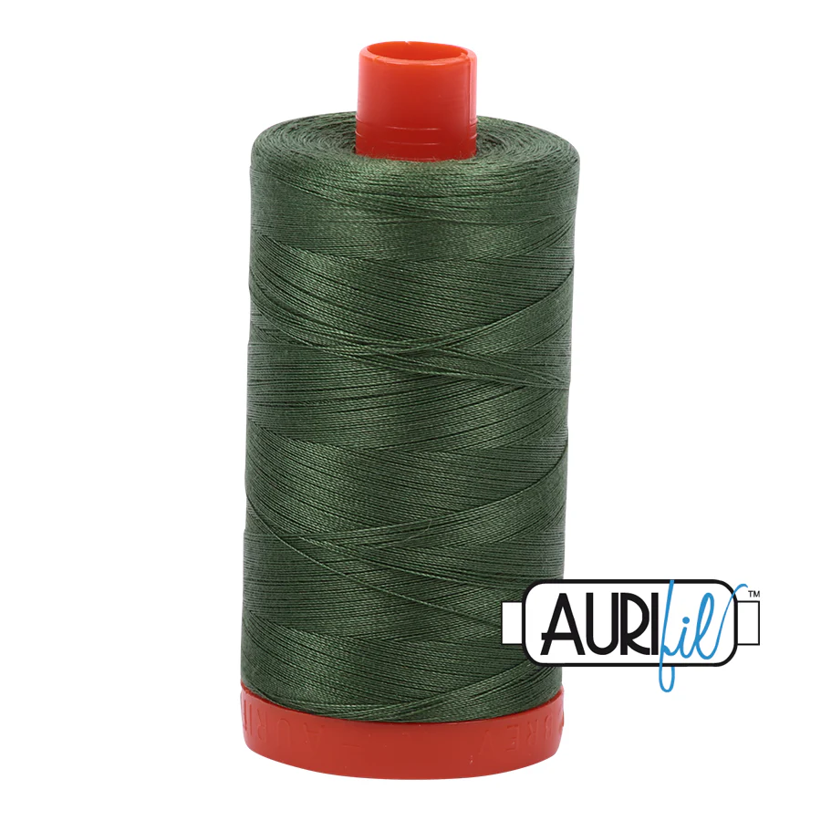 Aurifil 50 wt, 1422 yards, Very Dark Grass Green - 2890