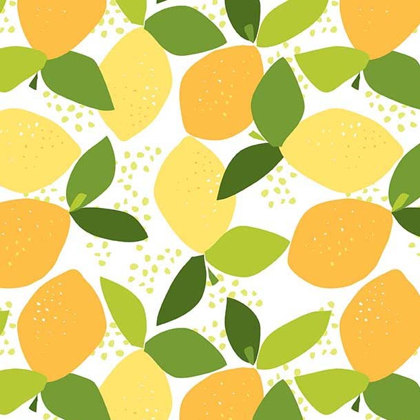 Fresh Fruit by Micheal Miller, Lemons - White