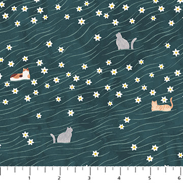 Paws & Play - Cat Field, Teal