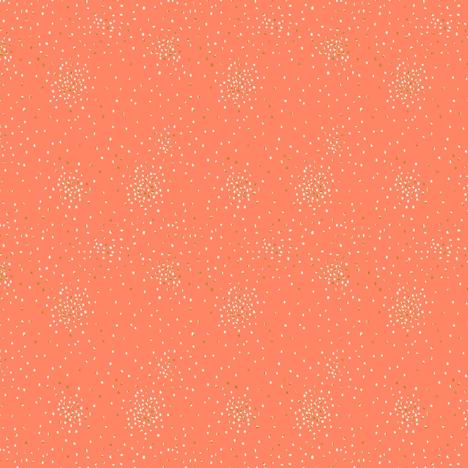 Cotton + Steel Basics - Clusters, Melon Metallic