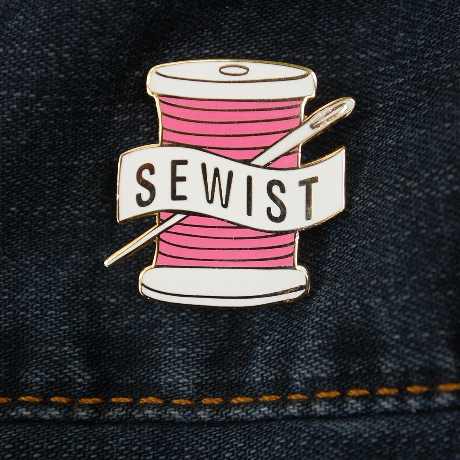 Sewist Enamel Pin Pink