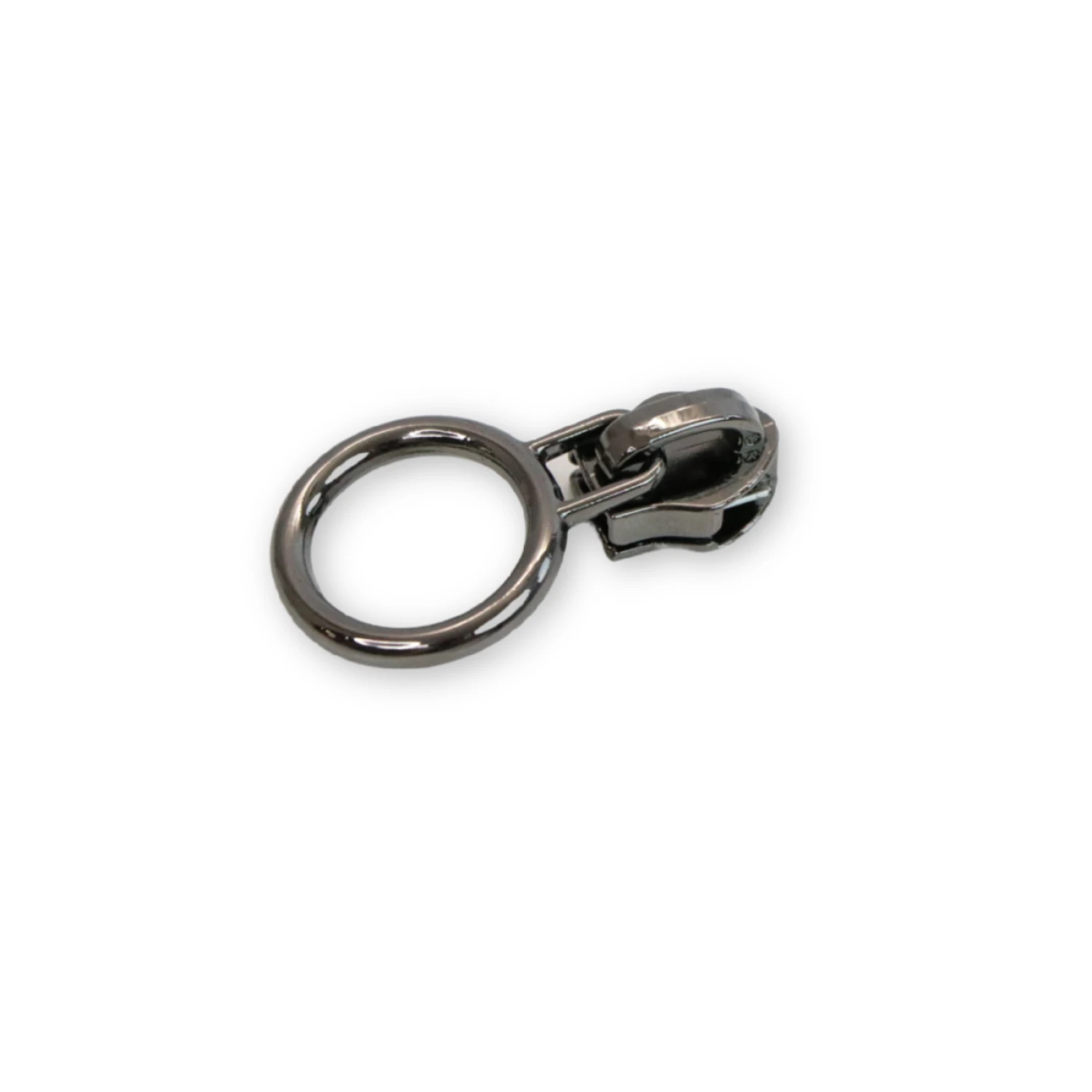Sallie Tomato Zipper Pulls, Circle - Gunmetal, 4pk