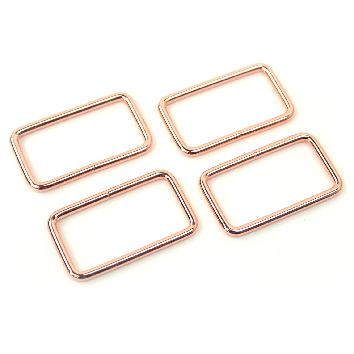 Sallie Tomato Rectangle Ring, Set of 4 in Rose Gold - 1.5"