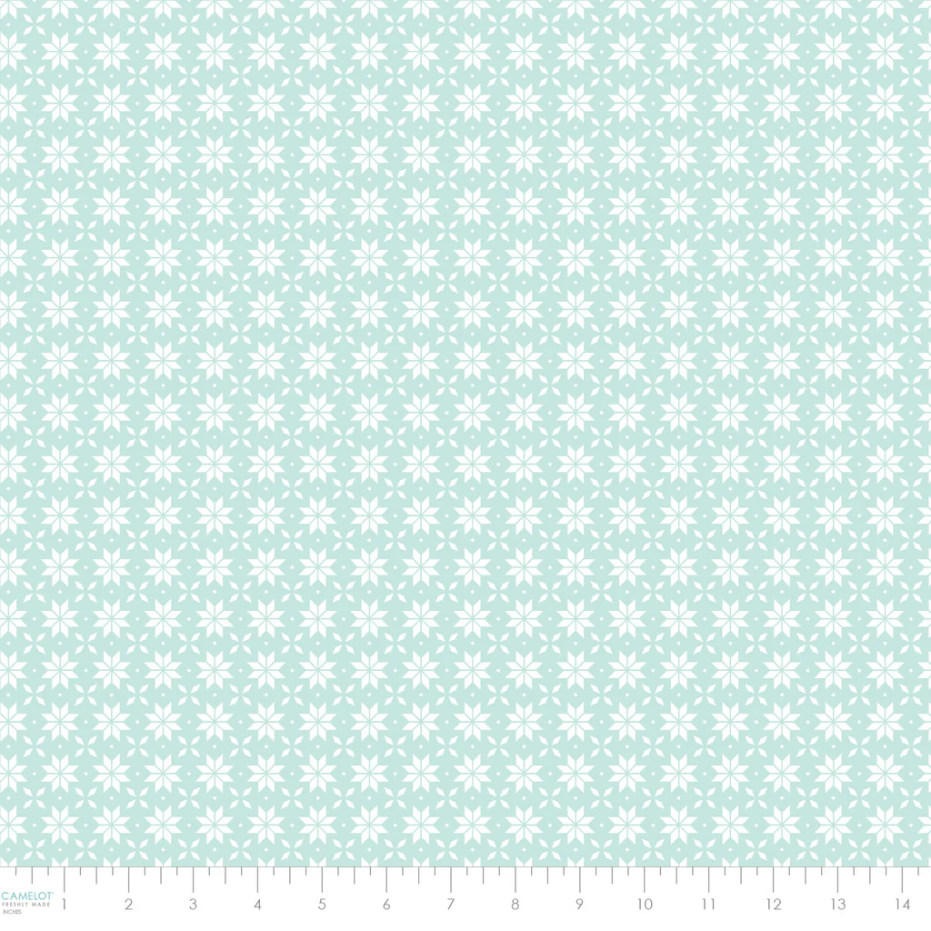 Winter Land by Camelot Design Studio, Snowflake Fair Isle, Aqua