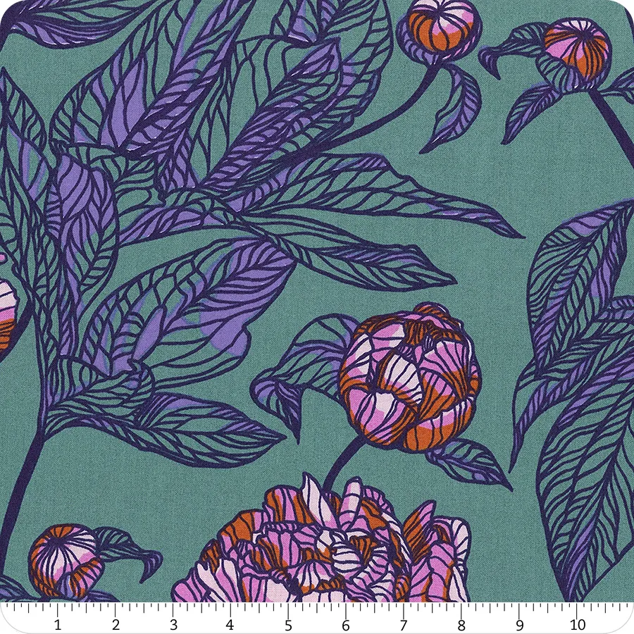 Indelible by Anna Maria, Jade Peony *Wideback 108"