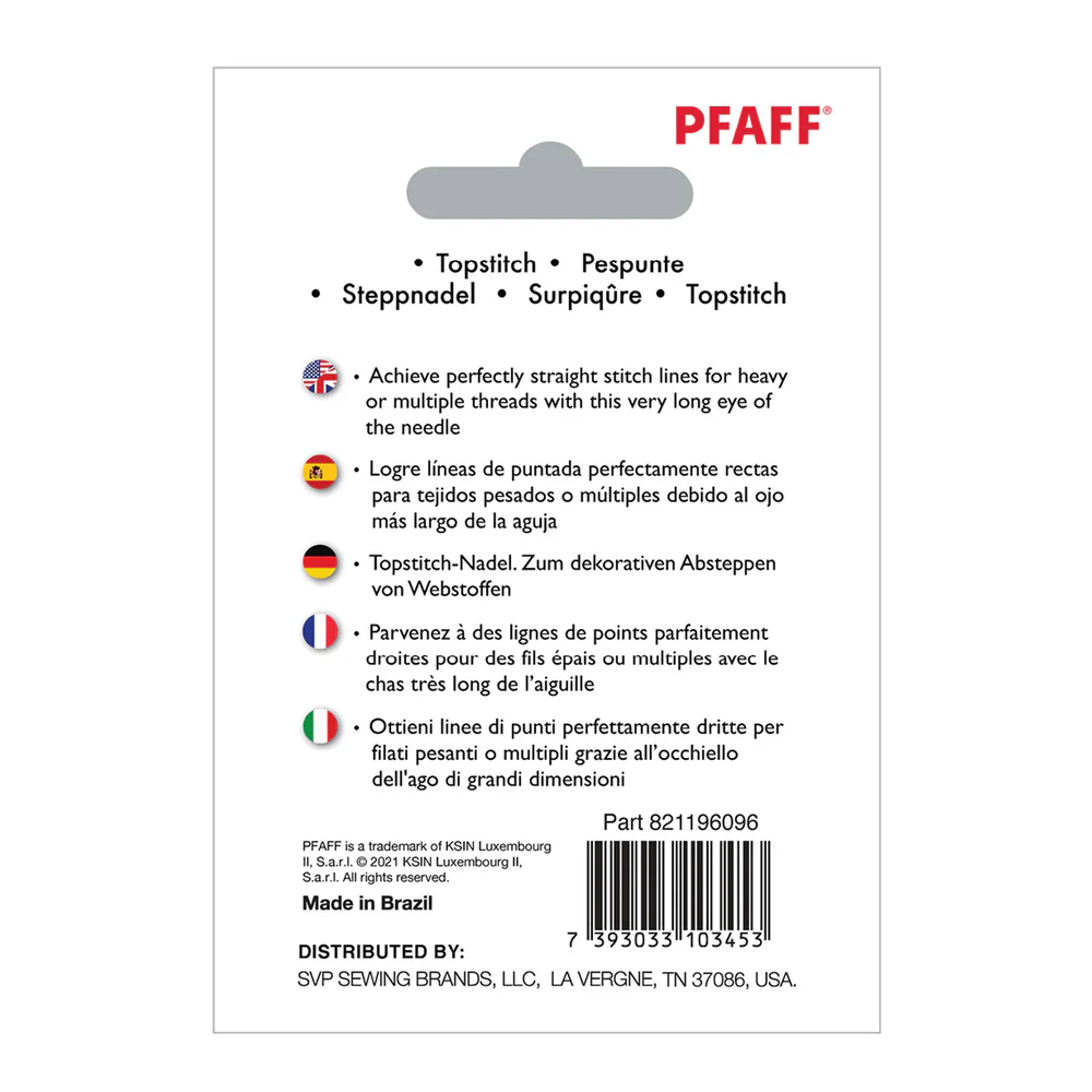 PFAFF Topstitch Needles, sz 90/14 - 5 pk.