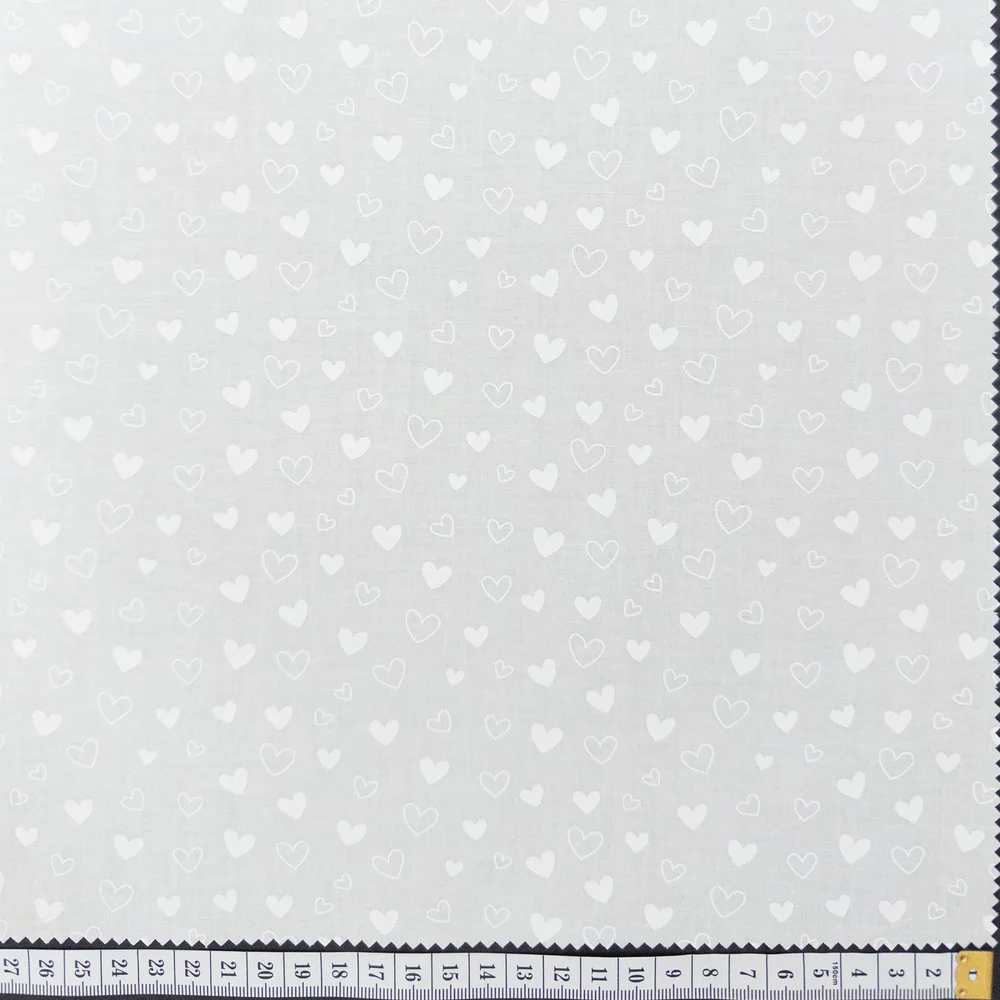 Tonals White by Gordon Fabrics, Hearts