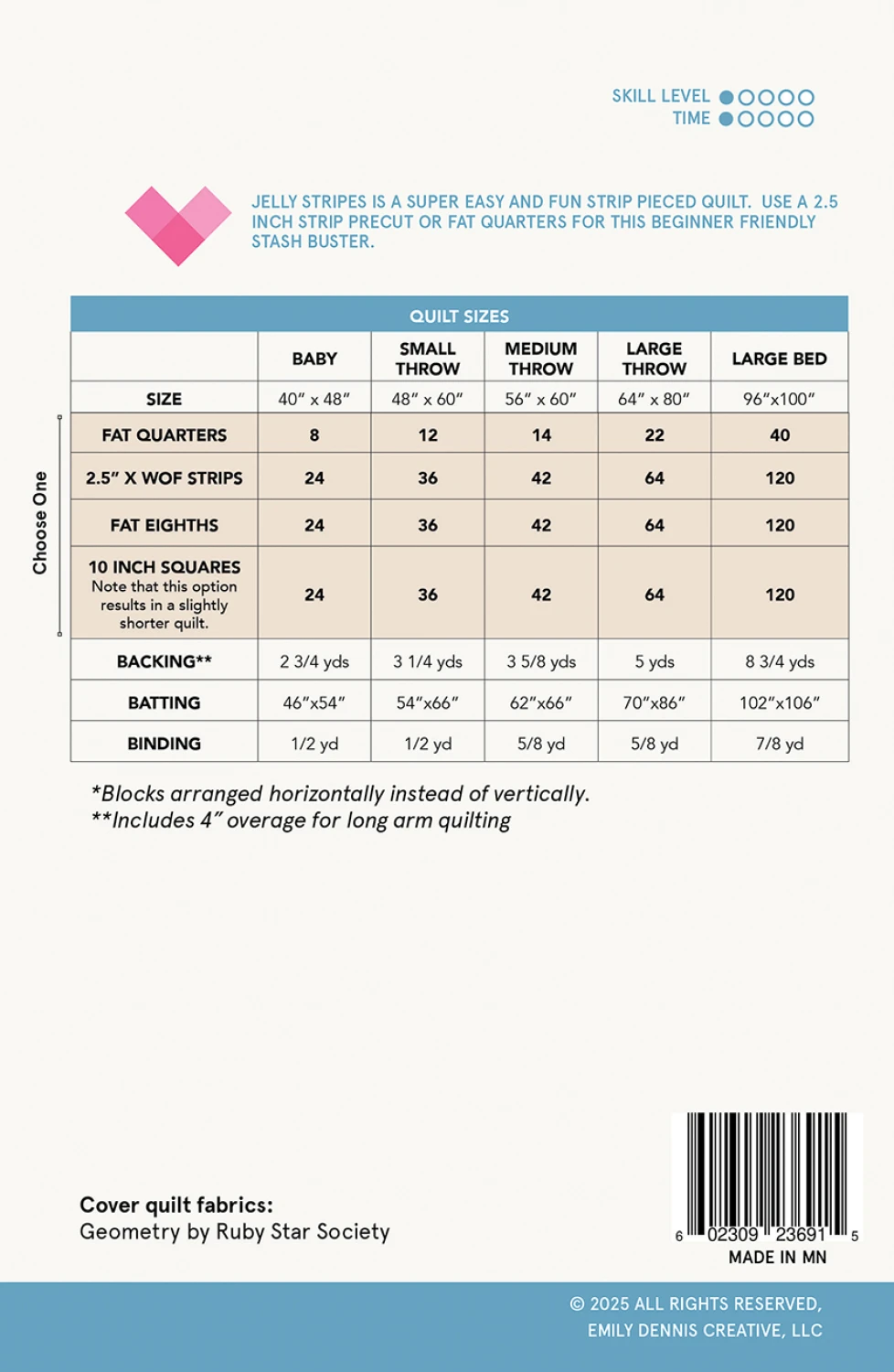 Jelly Stripes Quilt Pattern