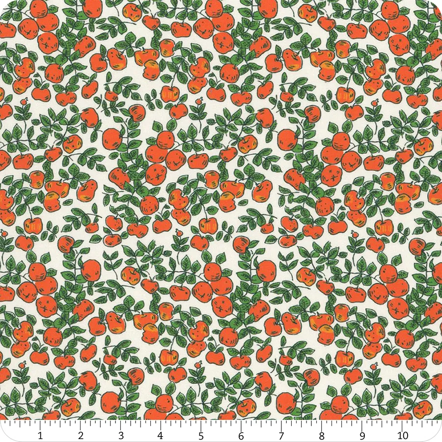 Forestburgh by Heather Ross, Apples in Ivory