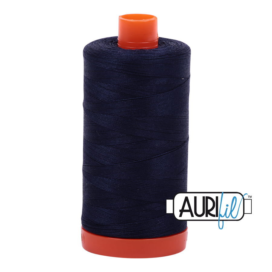 Aurifil 50 wt, 1422 yards, Very Dark Navy - 2785