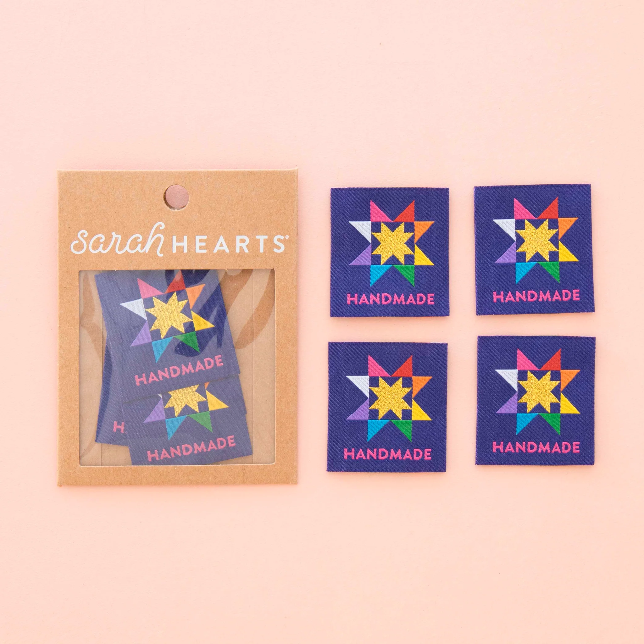 Sarah Hearts Labels, Handmade Quilt Star