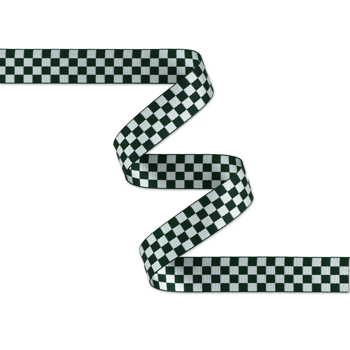 Sallie Tomato 1.5" Webbing 3 yards, Checkerboard Green/White