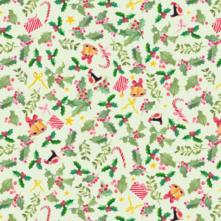 Merry Happy Christmas by Bluebellgray, Holly Jolly, Pistachio