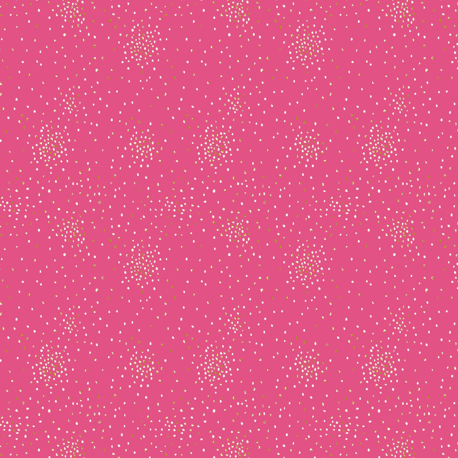 Cotton + Steel Basics - Clusters, Strawberry Metallic