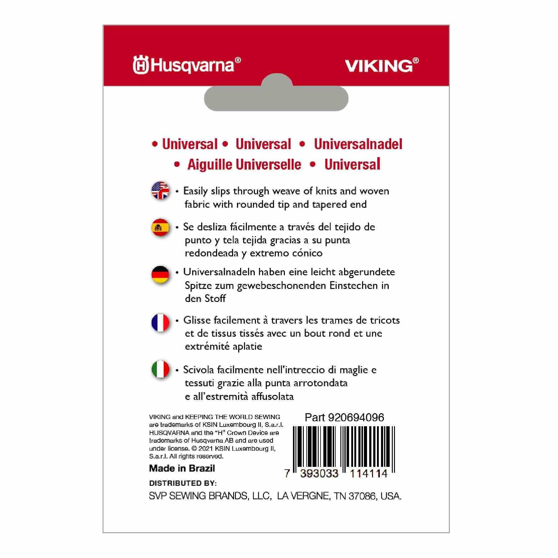 Husqvarna Viking Universal Needles - 80/12 - 10 pack