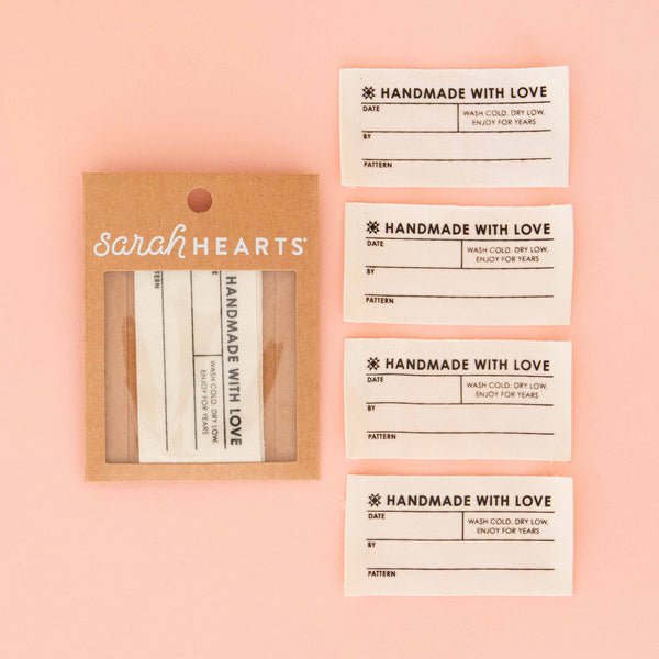 Sarah Hearts Labels, Quilt Info Large Organic