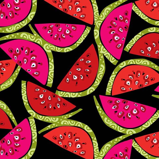 Fresh Fruit by Micheal Miller, Watermelon - Black