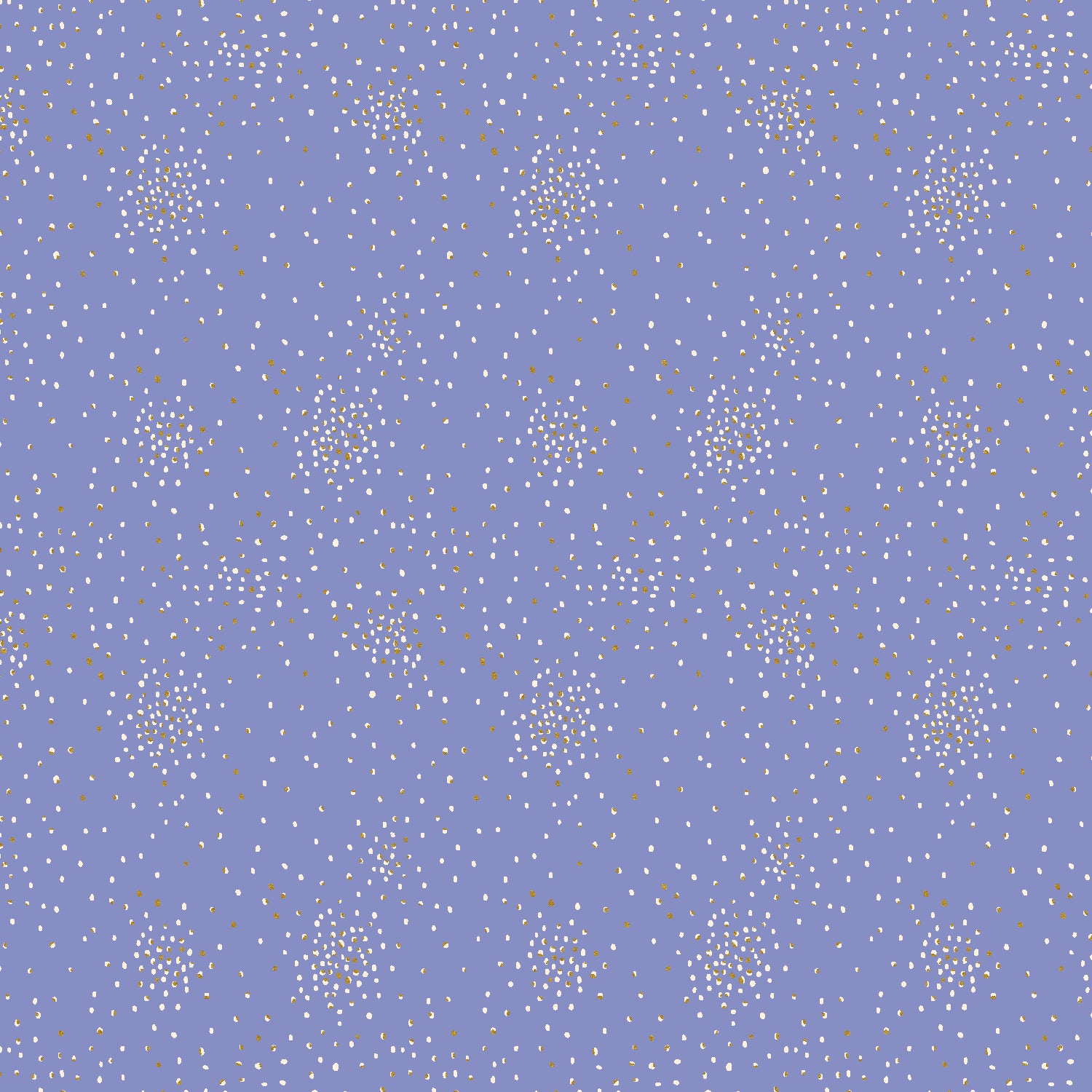 Cotton + Steel Basics - Clusters, Wisteria Metallic