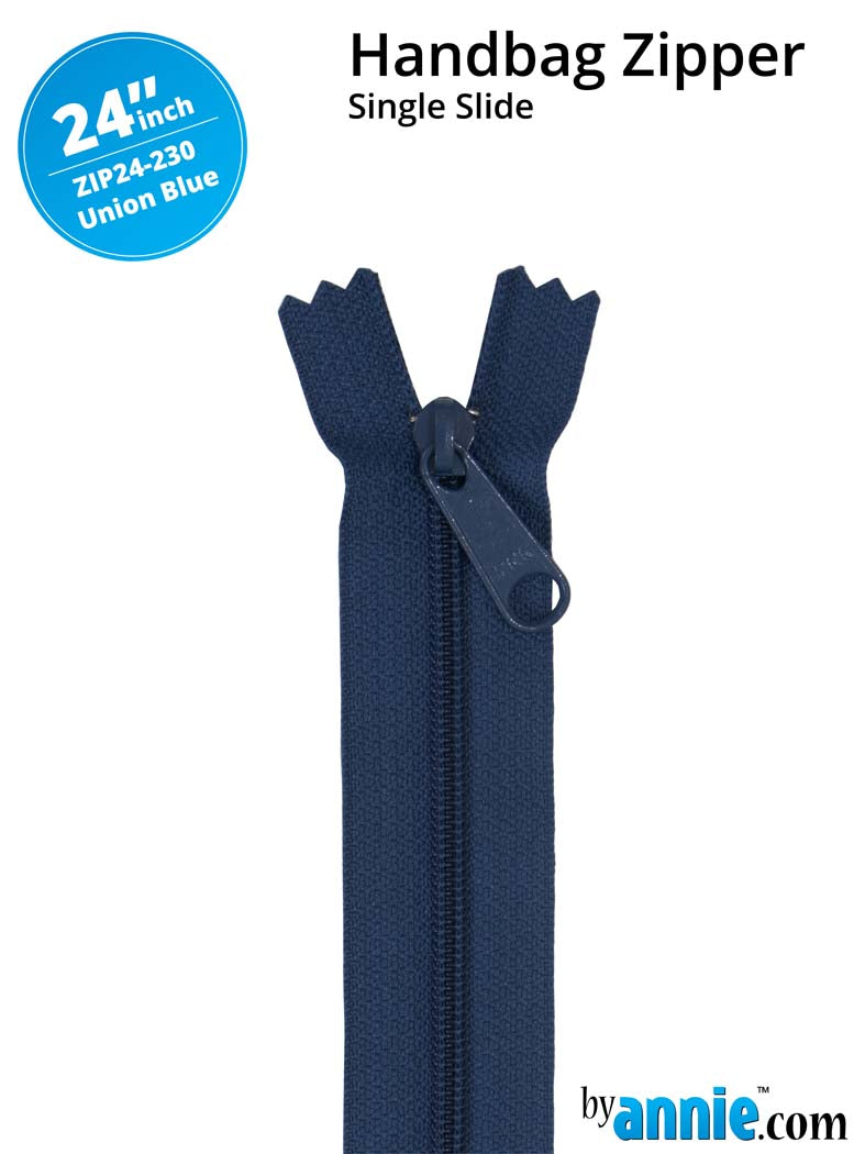By Annie, 24" Single Slide Zipper, Union Blue